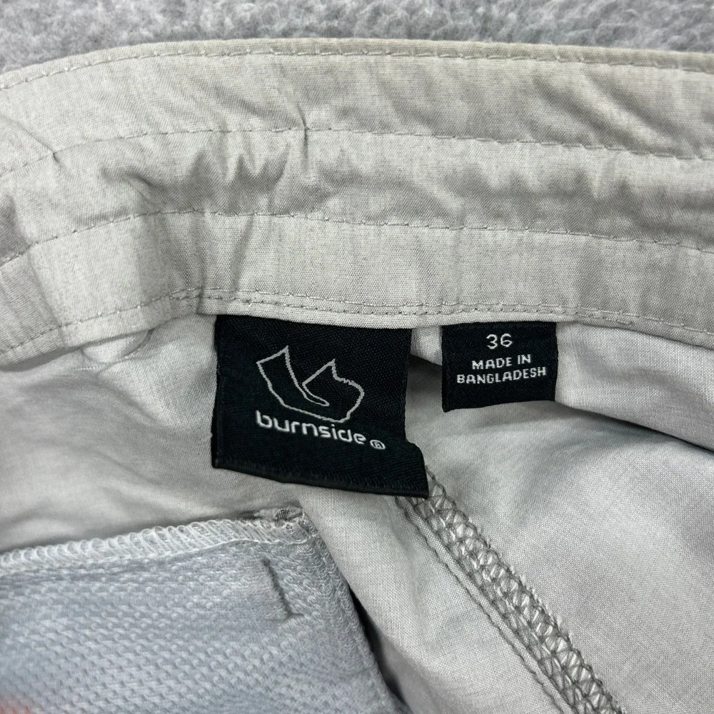 Burnside Board‎ Shorts Mens 36 Gray Striped Unlined Swim Trunks Beach Surf NEW